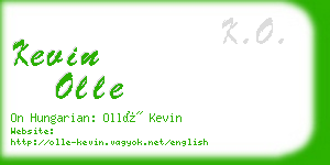 kevin olle business card